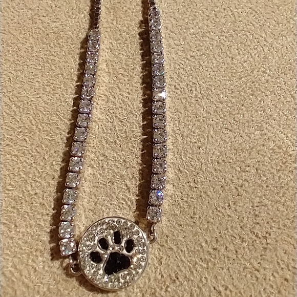 BRACELET CHARM CRYSTAL Paul print Crystal charm bracelet - Picture 1 of 4